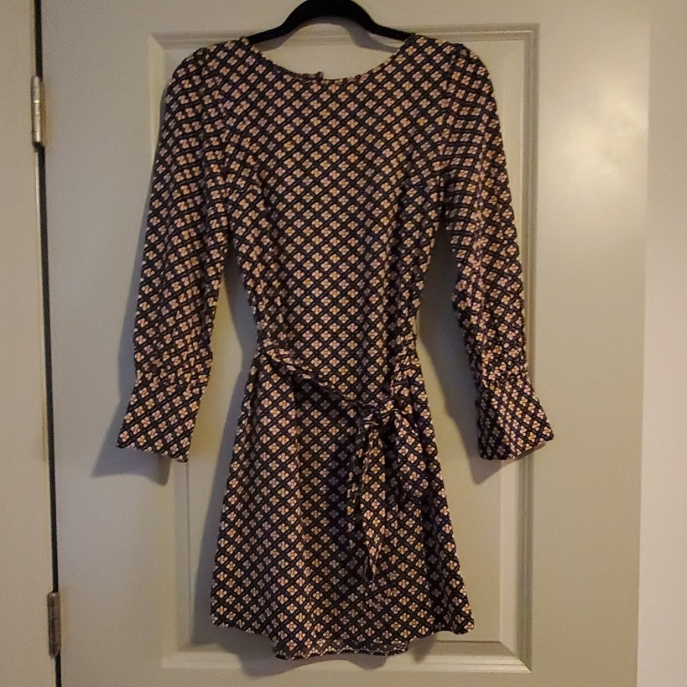 Long sleeve floral print dress